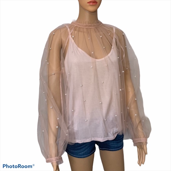 INC International Concepts Tops - NWT I.N.C pink two layer shirt size L